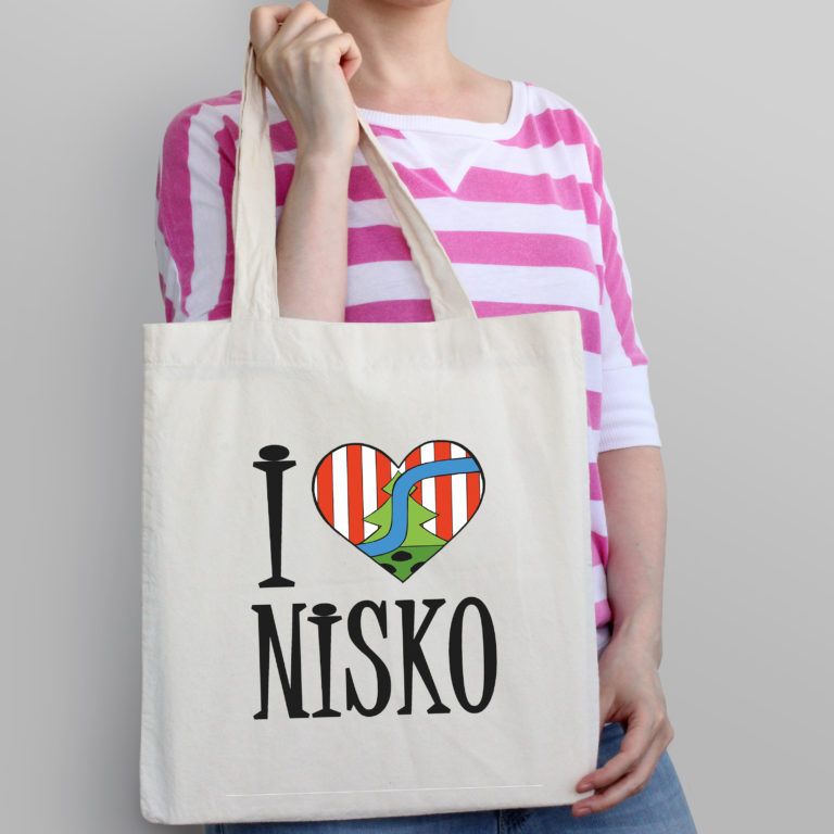 I love Nisko - Torba bawełniana Ecri
